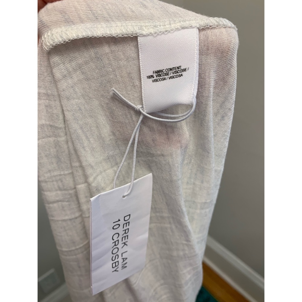 Derek Lam 10 Crosby Drape Front Top Oatmeal - Picture 10 of 12